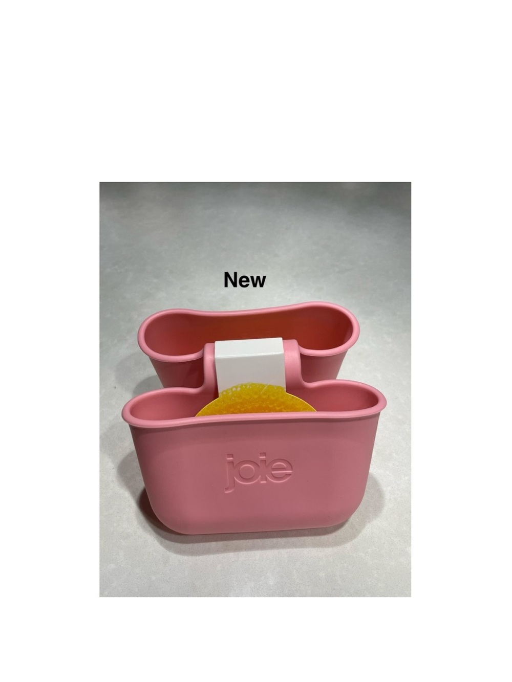 New Joie  Over the sink Sponge blush double caddy Silicone PINK Color⭐️⭐️⭐️⭐️